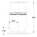 INAX AC-1052VN S600系列一體式座廁 - AQUA CERAMIC抗污技術