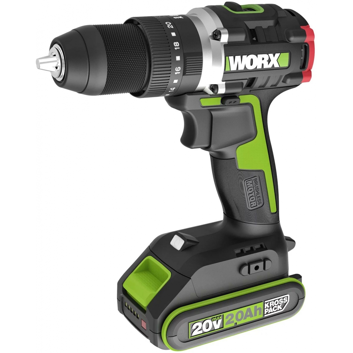 Worx 威克士 20V 鋰電無碳雙速衝擊電鑽 WU369.2