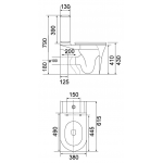 Richford R690 Rimless無框相連式座廁 (連緩衝降板)