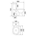 Richford R099 相連式高咀座廁 (連緩衝降板)