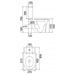 Richford R692 相連式座廁 (連緩衝降板)