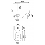 Richford R667 相連式高咀座廁 (連緩衝降板)