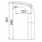 Richford RF76120-4 高身亮光白面盆龍頭