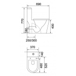 Richford R833 高咀連體座廁 (連緩衝廁板)
