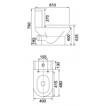 Richford R668 相連式高咀座廁 (連緩衝降板)
