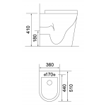 Richford R203 Rimless無框貼牆座廁