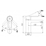 Richford RF19901B 洗手盆水龍頭 - 全銅主體，高164mm，5年保用