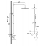 Richford RF73032-3GM 大淋浴套裝組合 (太空灰色)