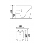 Richford R276B 貼牆式座廁