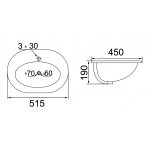 Richford BT522 51.5厘米 檯面面盆