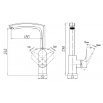 Richford RF19605 廚盆水龍頭 - 單把手，全銅，西班牙閥芯