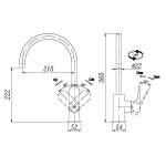 Richford RF19605A 廚盆水龍頭 - 單把手，全銅，西班牙閥芯