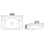 Richford WH714 46厘米 掛牆面盆