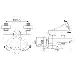 Richford RF19904B 浴缸水龍頭 - 單把手，全銅主體，鍍鉻