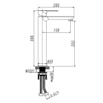 Richford RF73031SG高身面盆龍頭 (金色)：西班牙陶瓷閥芯，黃銅主體，5年保養