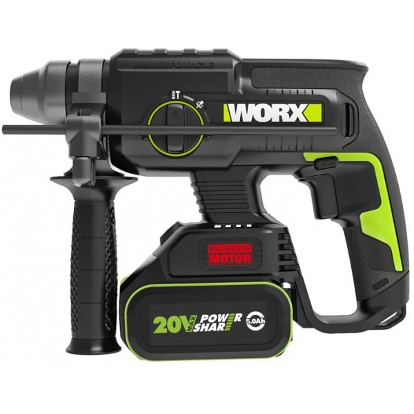 Worx 威克士 20V 鋰電無碳三用電錘 WU386.3 (5.0Ah電池x2)