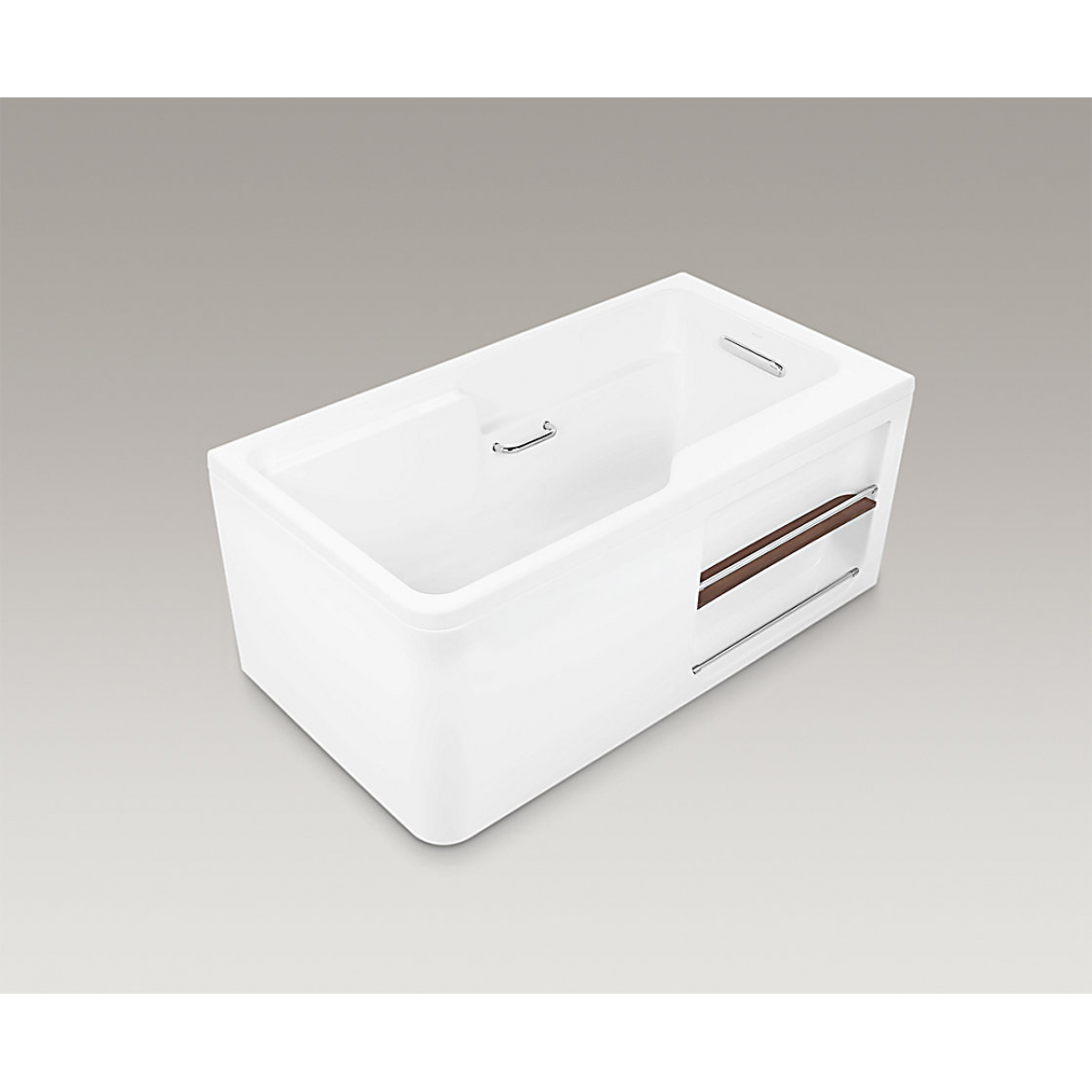 Kohler ALEUTIAN™ K-99014T-0 整體化壓克力浴缸 | 裙邊角位式