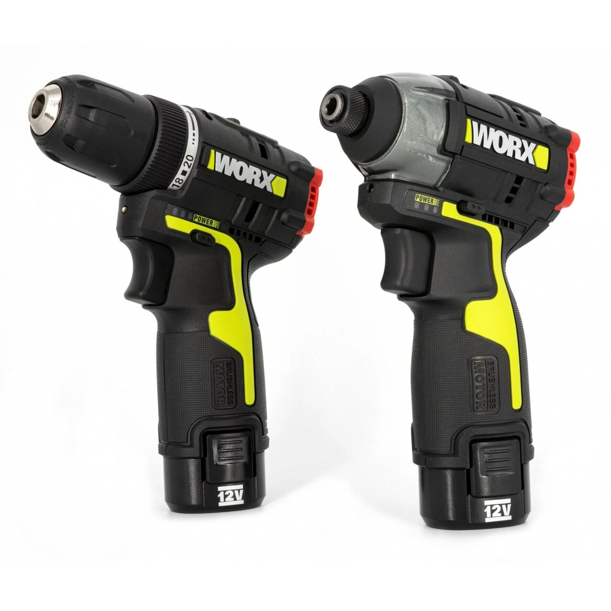 Worx WU919X 12V 無碳電鑽/起子機組合 | 雙速電鑽 + 衝擊起子機