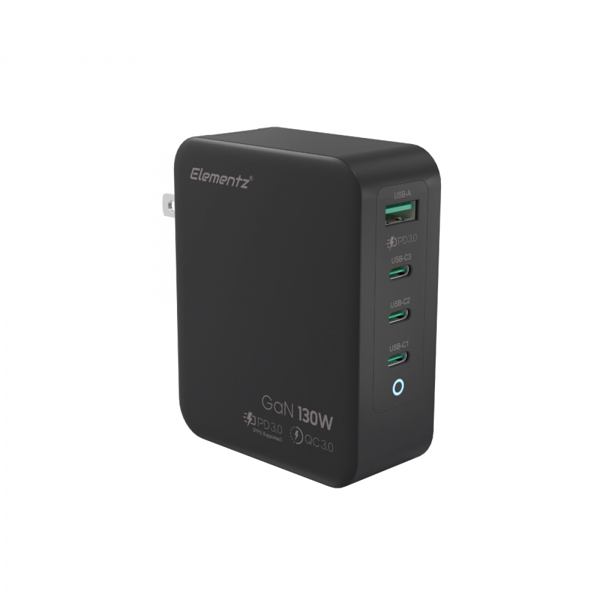 Elementz PD-130W 旅行充電器: 100W PD快充、多國插頭、多重安全保護