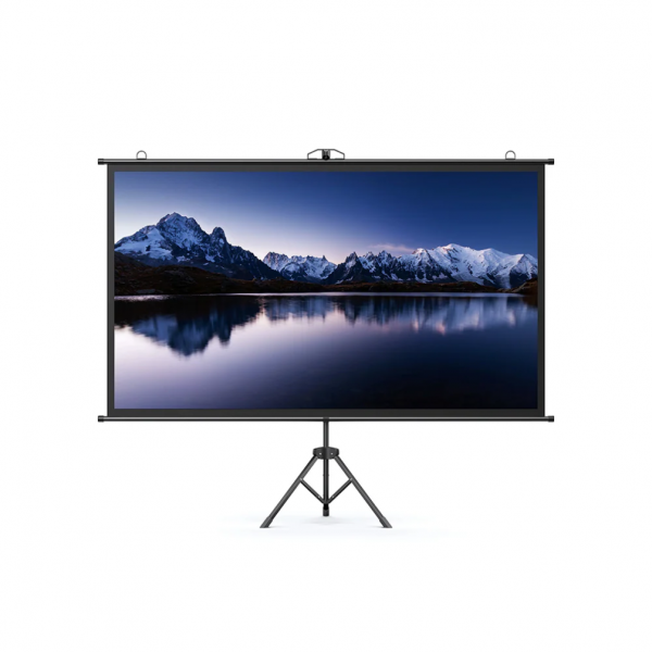 Yaber YS-100D 二合一投影機支架螢幕: 支架/壁掛兩用、捲起式設計、高清影像