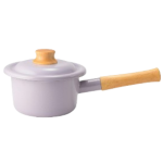 Fujihoro COTTON PLUS 14cm 單柄附蓋琺瑯牛奶鍋 (千黛紫)