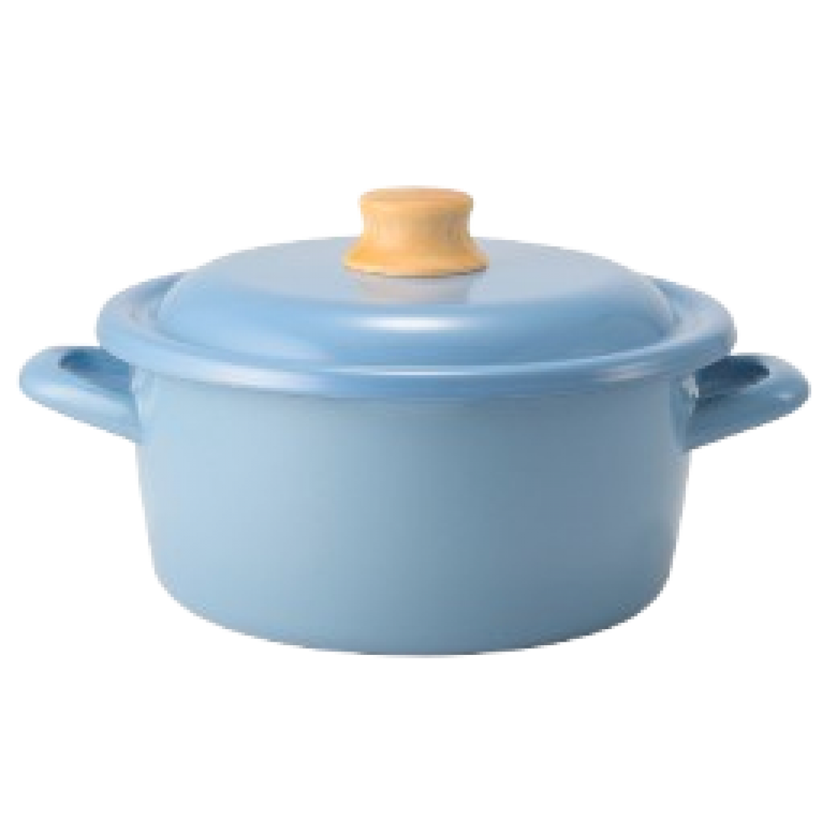 Fujihoro COTTON PLUS 20cm 雙耳附蓋琺瑯砂鍋 (幻影藍) - 日本職人手工、IH兼容