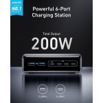 Anker Prime 充電器 (200W/6埠/GaN) A2683 - 100W PD輸出、MultiProtect安全技術