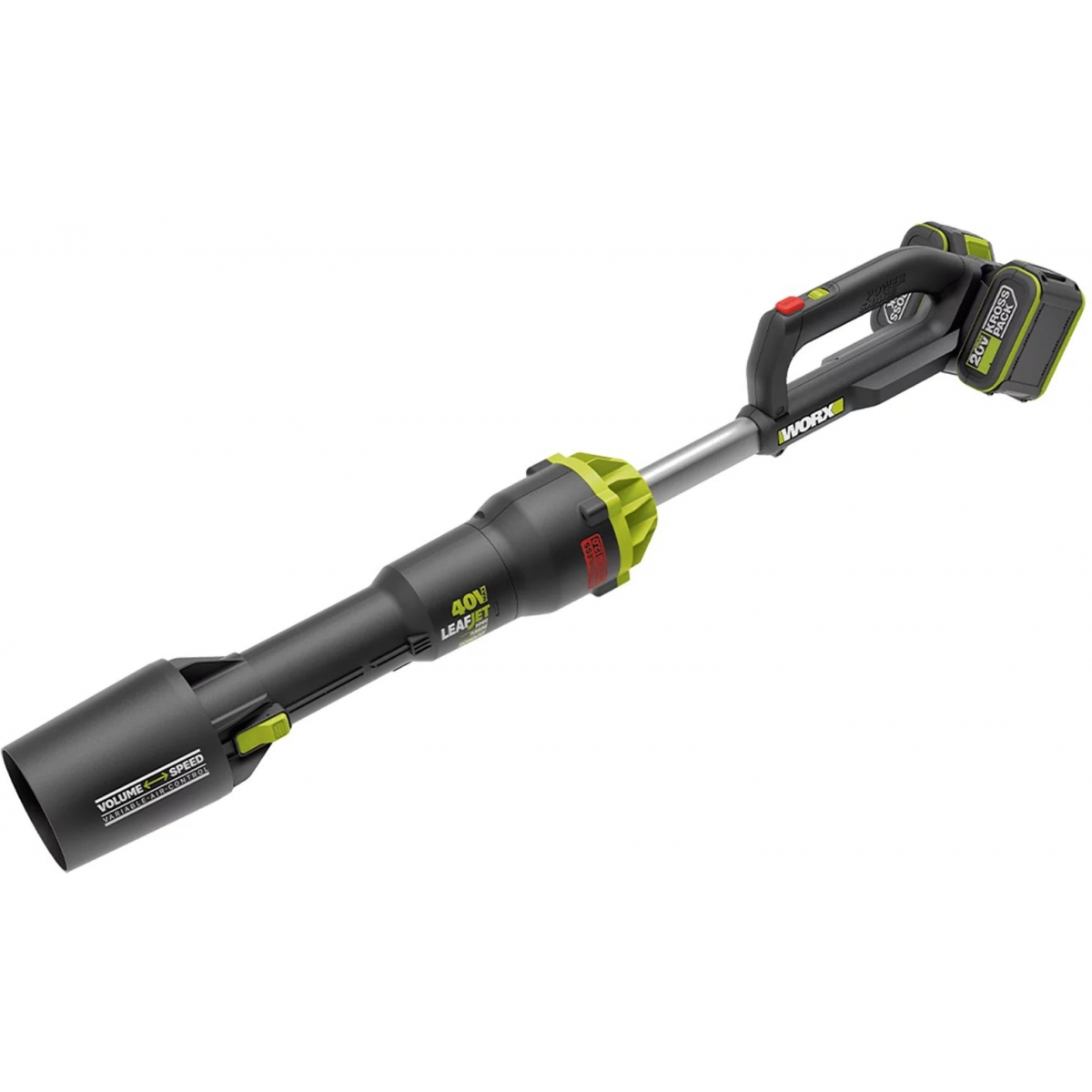 Worx 威克士 WD585 鋰電無碳吹風機 (附4.0Ah電池x2、6A充電器) - 無碳電機、三速+渦輪