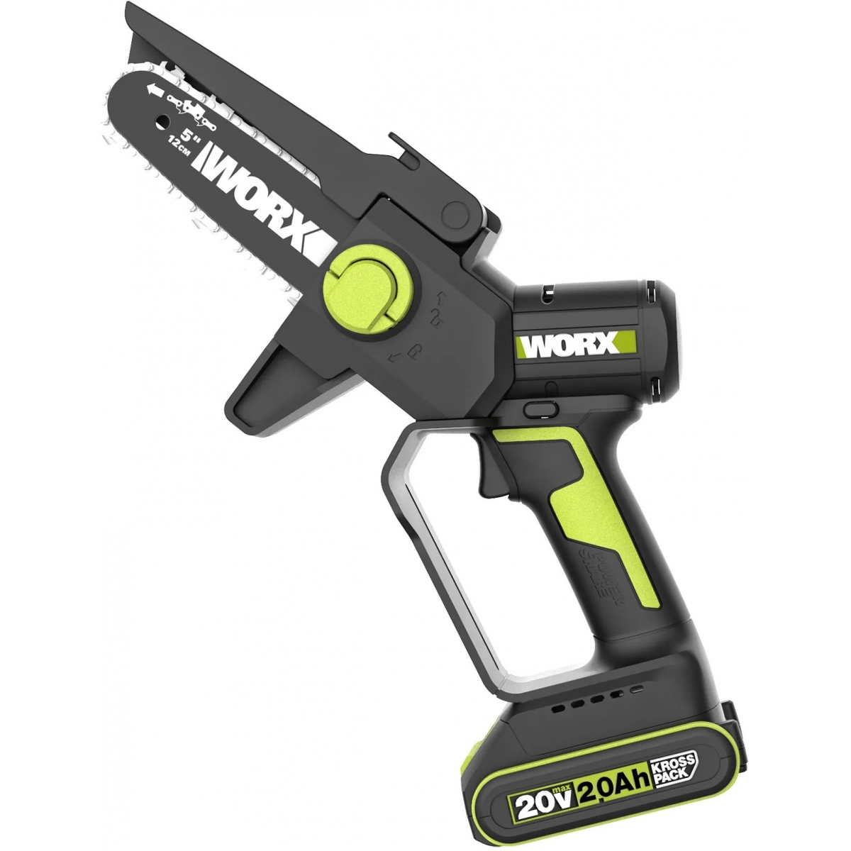 Worx 威克士 WD331 20V 無碳迷你手提式鏈鋸 (連2.0Ah電池x1、2A充電器) - 輕量化、自動泵油