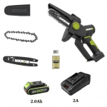 Worx 威克士 WD331 20V 無碳迷你手提式鏈鋸 (連2.0Ah電池x1、2A充電器) - 輕量化、自動泵油