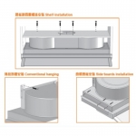 OCEAN C3690S 90厘米不銹鋼隱藏嵌入式抽油煙機 - 雙摩打強勁排風與摩打永久保用