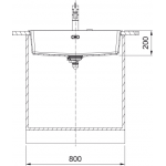 Franke Maris MRG 610-72 花崗岩單昇盆 (瑪瑙黑色) - Sanitized銀離子、嵌入式