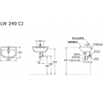 TOTO LW240CJ 單孔掛牆面盆 (不連柱)