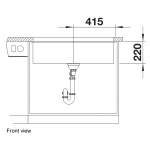 Blanco 527174 Subline 800-U 花崗岩廚用單星盆 (米雅白色)