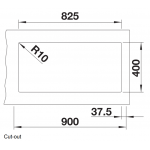 Blanco Subline 480/320-U 廚房台下雙星盆 (米雅白色/隱形溢水口)