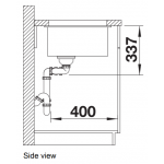 Blanco Subline 480/320-U 廚房台下雙星盆 (米雅白色/隱形溢水口)