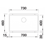 Blanco Subline 700-U 廚房昇盤 (火岩灰色 Volcano Grey)