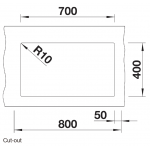 Blanco Subline 700-U 廚房昇盤 (火岩灰色 Volcano Grey)