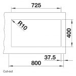Blanco Subline 430/270-U 廚房台下雙星盆 (巧克力色/一體式安裝/隱形溢水口)