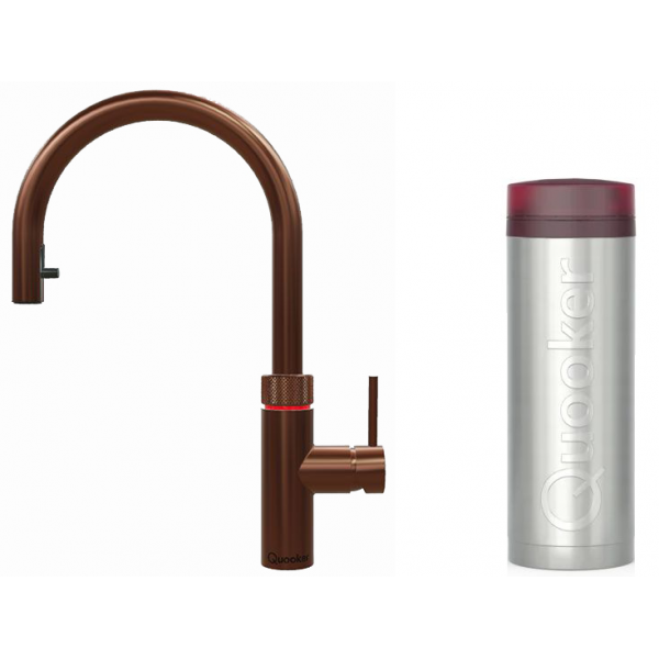 Quooker 3XRCO Flex 帶有軟管一體式水龍頭 + PRO3 滾水水箱 (玫瑰銅)