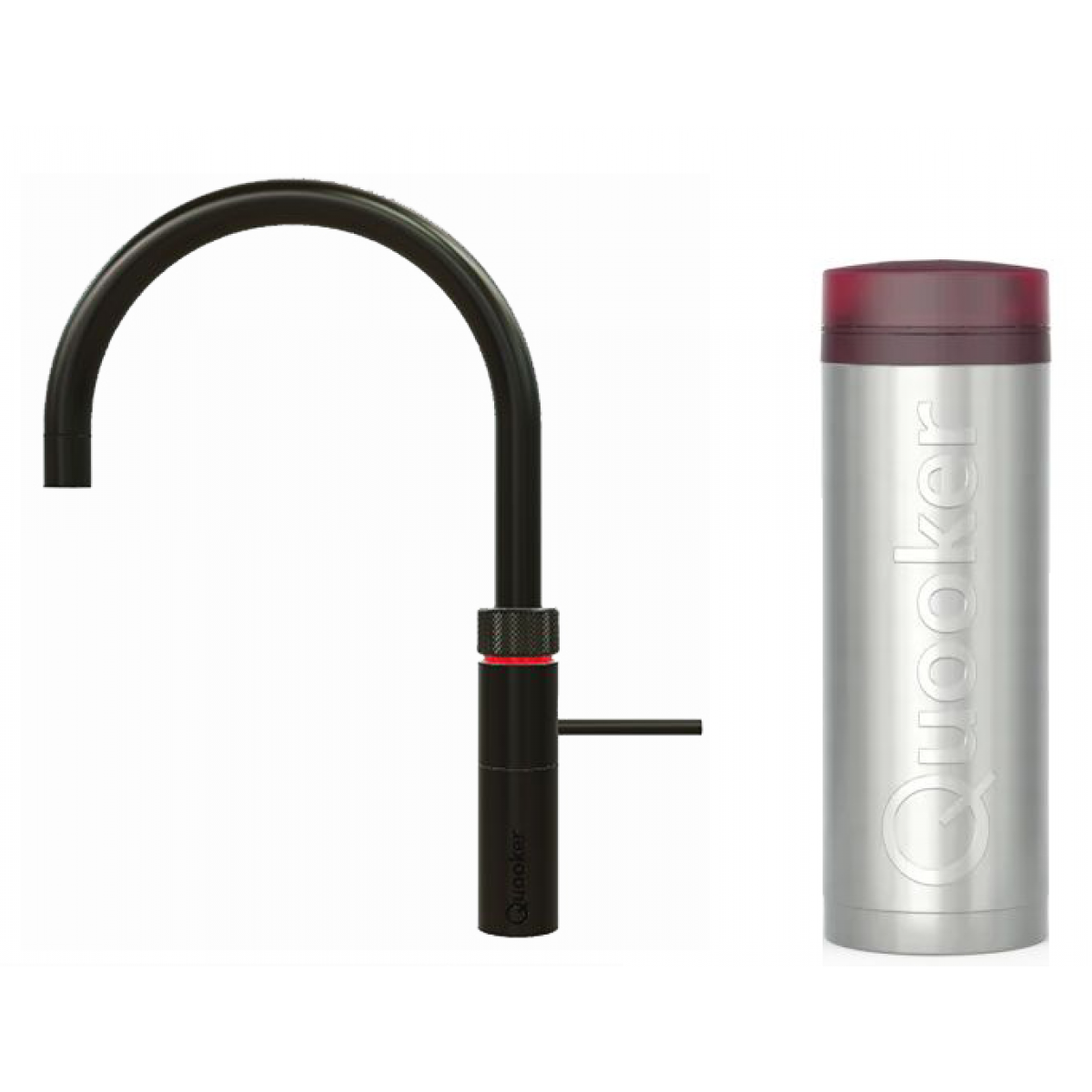 Quooker Fusion Round 一體式水龍頭 + PRO3滾水水箱 (槍灰黑)