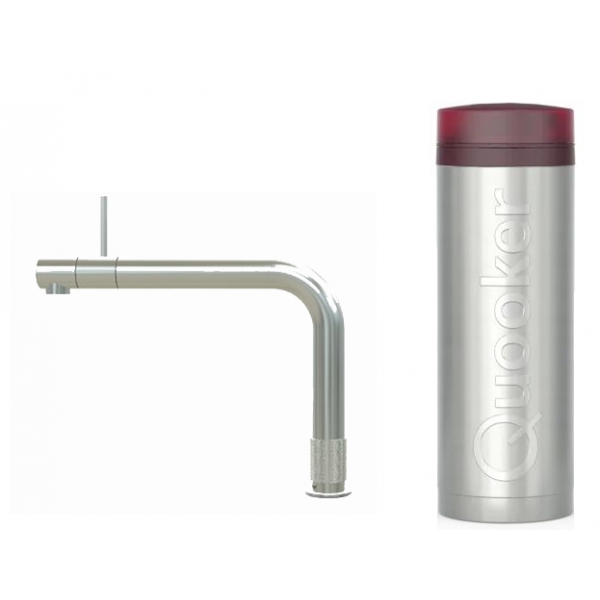 Quooker Front 一體式水龍頭 + PRO3滾水水箱 (拉絲不鏽鋼/冷熱手柄在前)