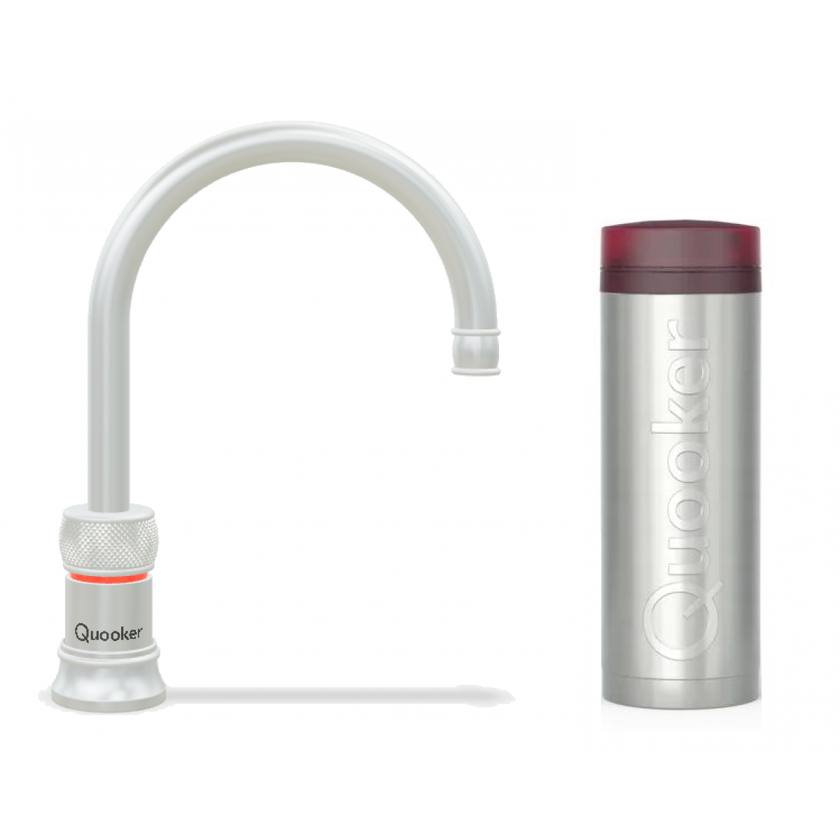Quooker Classic Nordic Round 一體式滾水水龍頭 + PRO3 水箱 (拉絲不鏽鋼)