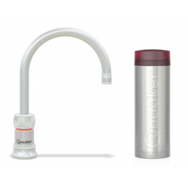 Quooker Classic Nordic Round 一體式滾水水龍頭 + PRO3 水箱 (拉絲不鏽鋼)