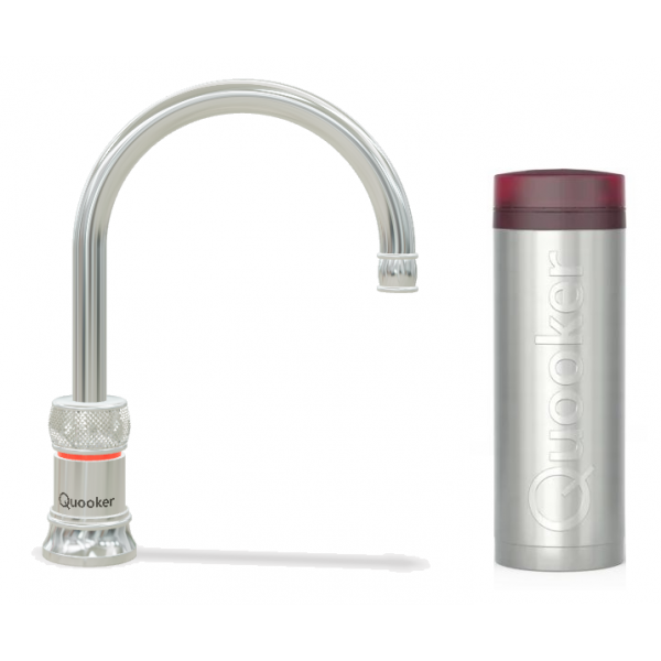 Quooker Classic Nordic Round 一體式滾水水龍頭 + PRO3 水箱 (拋光鍍鉻)