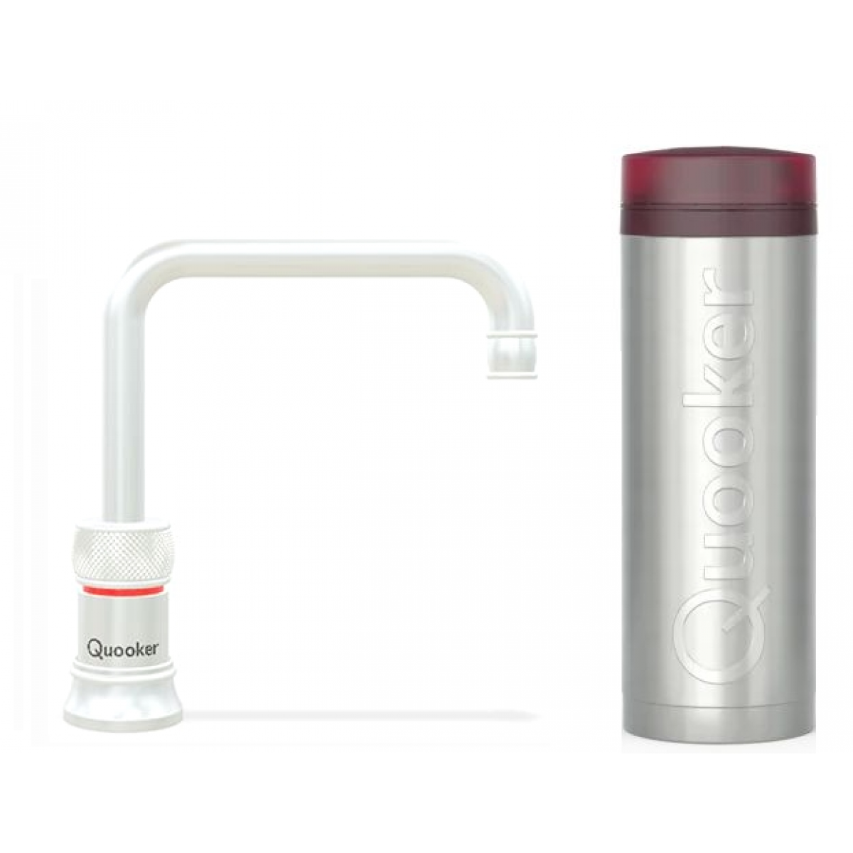 Quooker 3CNSRVS Classic Nordic Square 滾水水龍頭連PRO3滾水水箱 (拉絲不鏽鋼)