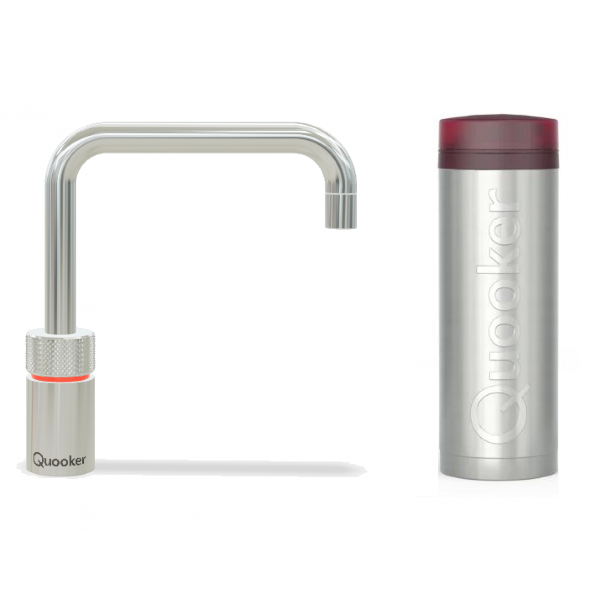 Quooker 3NSCHR Nordic Square 滾水水龍頭連PRO3滾水水箱 (拋光鍍鉻)