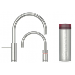 Quooker 3NRRVSTT Nordic Round 一體式雙水龍頭 + PRO3 滾水水箱 (拉絲不鏽鋼)