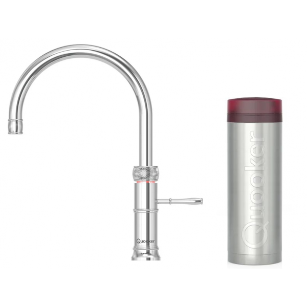 Quooker 3CFRCHR Classic Fusion Round 一體式水龍頭連PRO3滾水水箱 (拋光鍍鉻)