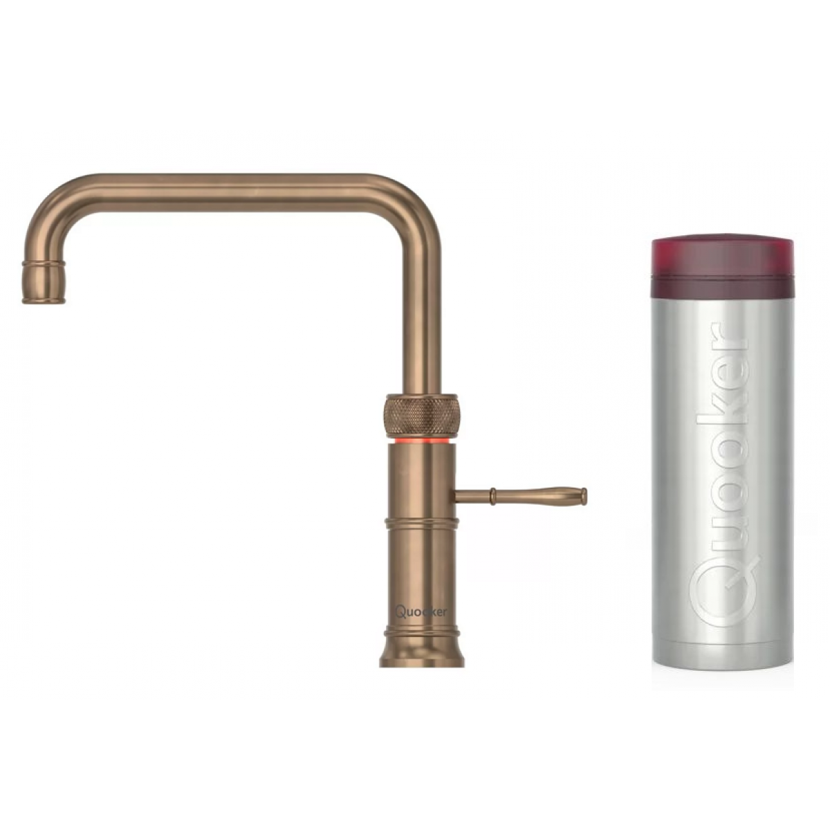 Quooker 3CFSPTN Classic Fusion Square 一體式水龍頭連PRO3滾水水箱 (復古黃銅)